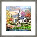 Autumnal Church Framed Print