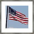 Us Flag With Circle Of Stars 2 Framed Print