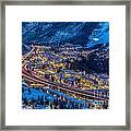 Vails Night Traffic Framed Print