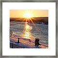 Valentines Day Snowstorm Sunset Framed Print