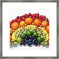 Various Fruits Arranged Into The Shape Framed Print
