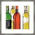 Various Wine Bottles Framed Print