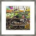 Vegetable Trolley, Udaipur, Rajasthan Framed Print