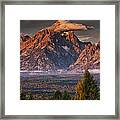 Veiled Tetons Framed Print