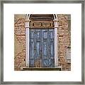 Venice Blue Arched Window Framed Print