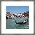 Venice Gondolier Framed Print