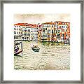 Venice Steet Scene Framed Print