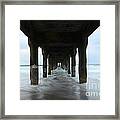 View From Below Manhattan Beach Pier Framed Print