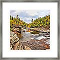 View Looking Down From Swallow Falls--color Framed Print