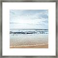 View Of Beach And Clouds Framed Print