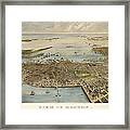 View Of Boston July 4th 1870 Framed Print