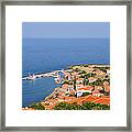 View Of Molyvos Village From The Castle Framed Print