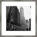 View Of Pennsylvania Bldg Nelson Tower And Us Flags Flying On 34th Street From 1 Penn Plaza Framed Print