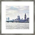 View Of The Houses Of Parliament And Framed Print