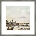 View Of Westminster And The Bridge Wc On Paper Framed Print