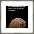 Vince Lombardi On Perfection Framed Print