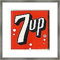 Vintage 7-up Logo Framed Print