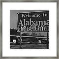 Vintage Alabama Florida Football Sign Framed Print