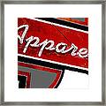 Vintage Apparel Sign Red And Gray Framed Print