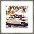 Vintage Car In Cuba Framed Print