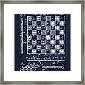 Vintage Checker And Chess Board Drawing From 1921 Framed Print