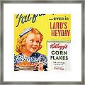 Vintage Corn Flakes Ad Framed Print
