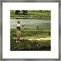 Vintage Fly Fishing Framed Print