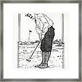 Vintage Golfer Framed Print