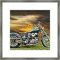 Vintage Harley Knuckle Head Framed Print