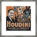 Vintage Houdini Poster Framed Print