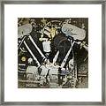 Vintage Jap Motorcycle Engine Framed Print