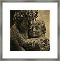 Vintage Mother And Child Statue Framed Print