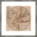 Vintage New York City Map - 1838 Framed Print