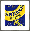 Vintage St. Petersburg Florida Poster Framed Print