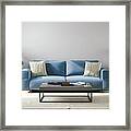 Vintage Style Living Room Framed Print