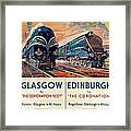 Vintage Train Travel - Glasgow And Edinburgh Framed Print