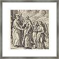 Visitation, Hieronymus Wierix Framed Print