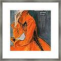 Vogue Cover Featuring A Woman In An Orange Coat Framed Print
