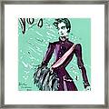 Vogue Cover Illustration Of A Woman Wearing Framed Print