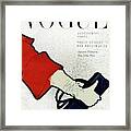 Vogue Cover Illustration Of A Woman's Arm Holding Framed Print