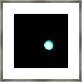 Voyager 2 Composite Of Uranus & Three Of Its Moons Framed Print