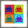 Vw Beetle Pop Art 5 Framed Print