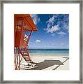 Waikiki Beach Lifeguard Tower Framed Print