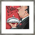 Waiter With Entree Framed Print
