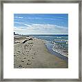 Walking The Beach Framed Print