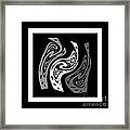 Warped Abstract In Black And White Framed Print