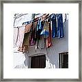 Wash Day - Clothes Line Framed Print