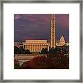 Washington Dc Iconic Landmarks Framed Print