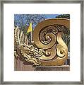 Wat Chedi Liem Phra Ubosot Makara And Stylized Naga Dthcm0838 Framed Print