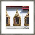 Wat Chumphon Nikayaram Phra Ubosot Windows Dtha0130 Framed Print